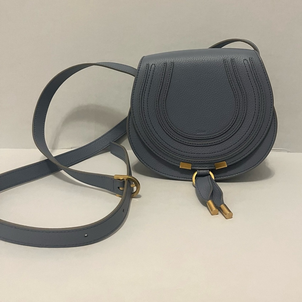 Chloé Small Marcie Saddle Leather
NWOT
Crossbody Bag Blue